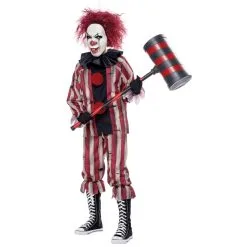 Costume De Clown Tueur Rouge Et Noir Pour Garçon