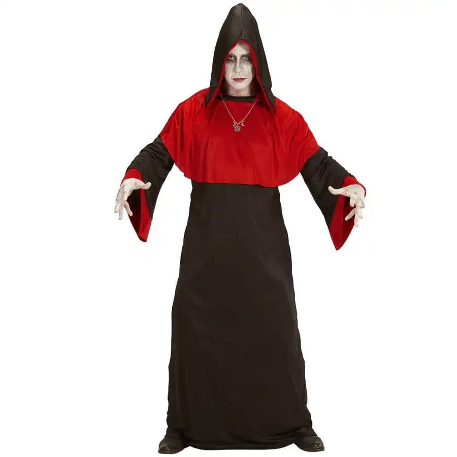 Costume De Faucheur Rouge Et Noir Pour Adulte 1 Costume De Faucheur Rouge Et Noir Pour Adulte