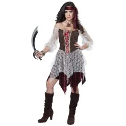 Costume De Femme Pirate Recouvert De Dentelle