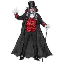 Costume De Noble Vampire Rouge Et Noir, Adulte