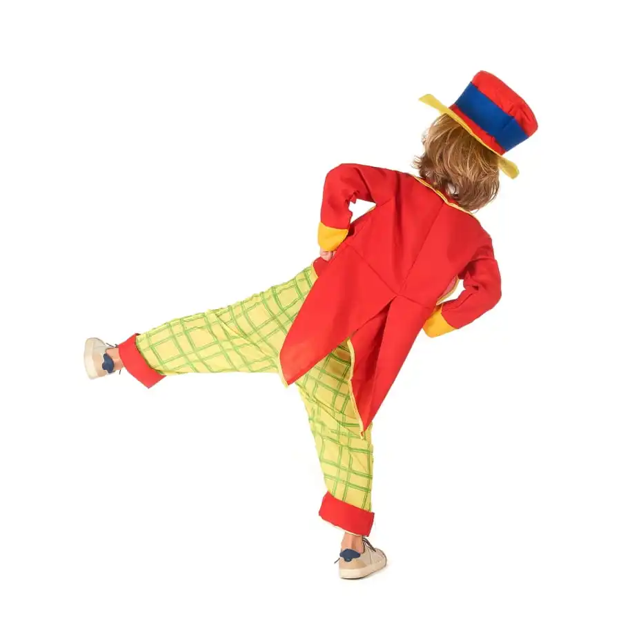 Costume De Petit Clown Rouge Et Jaune 3 Costume De Petit Clown Rouge Et Jaune – Image 3