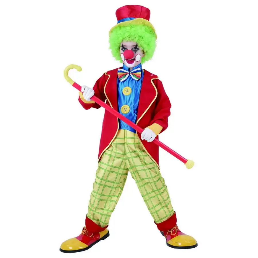 Costume De Petit Clown Rouge Et Jaune 4 Costume De Petit Clown Rouge Et Jaune – Image 4