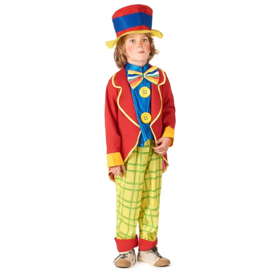 Costume De Petit Clown Rouge Et Jaune 1 Costume De Petit Clown Rouge Et Jaune