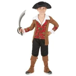 Costume De Petit Pirate Motifs Floraux Dorés