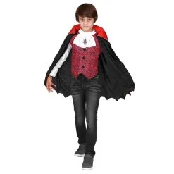 Costume De Petit Vampire Avec Cape Mi-longue