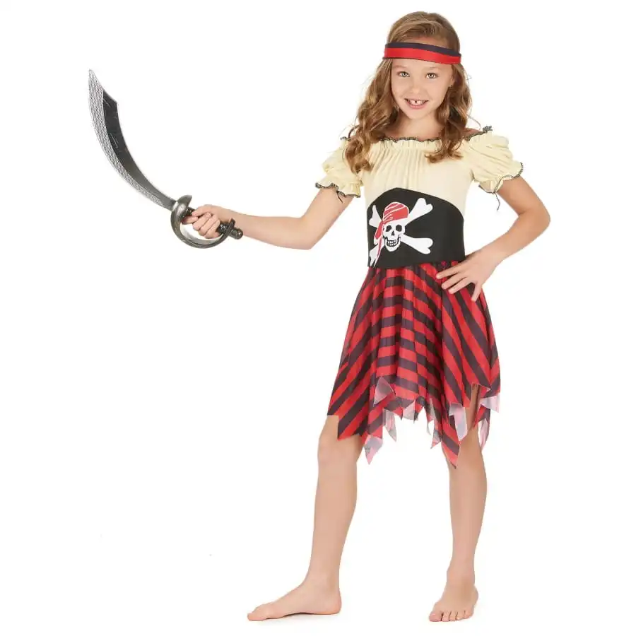 Costume De Petite Piratesse Motif Tete De Mort 2 Costume De Petite Piratesse Motif Tete De Mort – Image 2