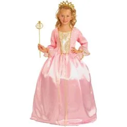 Costume De Petite Princesse Rose Coutures Dorées