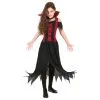 Costume De Petite Vampire Dentelé Noir Et Rouge