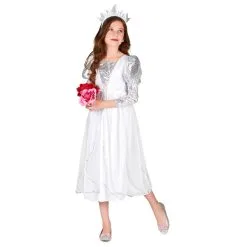 Costume De Princesse Blanche Et Argent Pour Enfant -Camouflage Soldes Boutique Costume de princesse blanche et argent pour enfant 13380