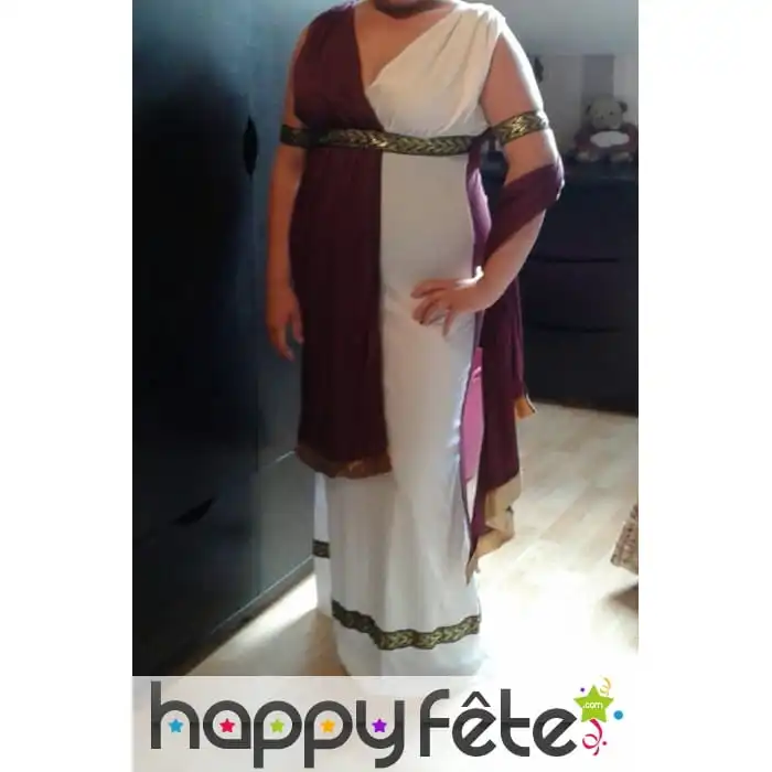 Costume De Sénatrice Blanc Et Bordeaux 3 Costume De Sénatrice Blanc Et Bordeaux – Image 3