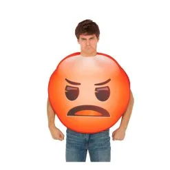Costume De Smiley Colère Rouge Pour Adulte