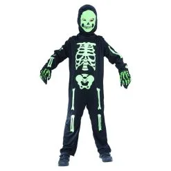 Costume De Squelette Vert Pour Enfant