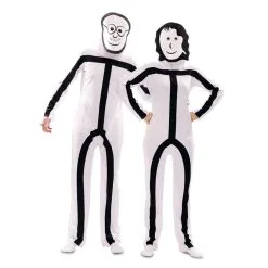 Costume De Stickman Pour Adulte Avec Masque