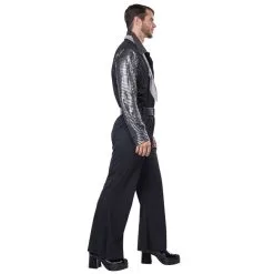 Costume Disco Noir Argenté Pour Homme -Camouflage Soldes Boutique Costume disco noir argente pour homme 67134