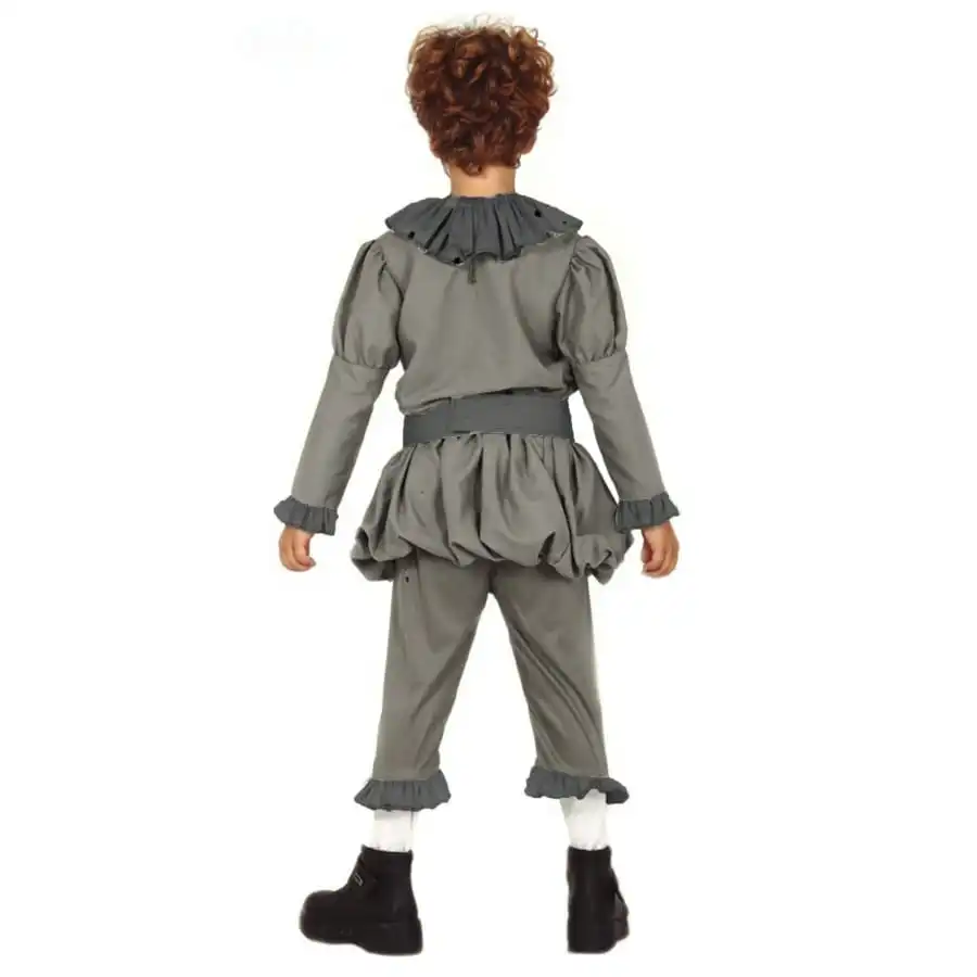 Costume Gris De Clown Tueur Ensanglanté, Enfant 2 Costume Gris De Clown Tueur Ensanglanté, Enfant – Image 2