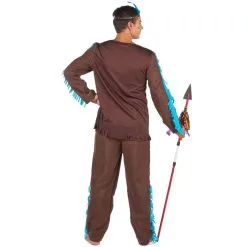 Costume Marron Et Bleu D'Indien Pour Homme -Camouflage Soldes Boutique Costume marron et bleu d indien pour homme 42790