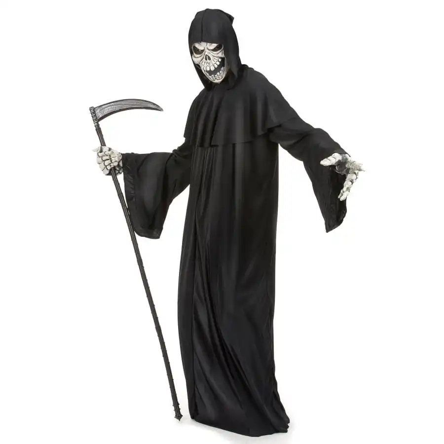 Costume Noir De La Faucheuse Squelette 2 Costume Noir De La Faucheuse Squelette – Image 2