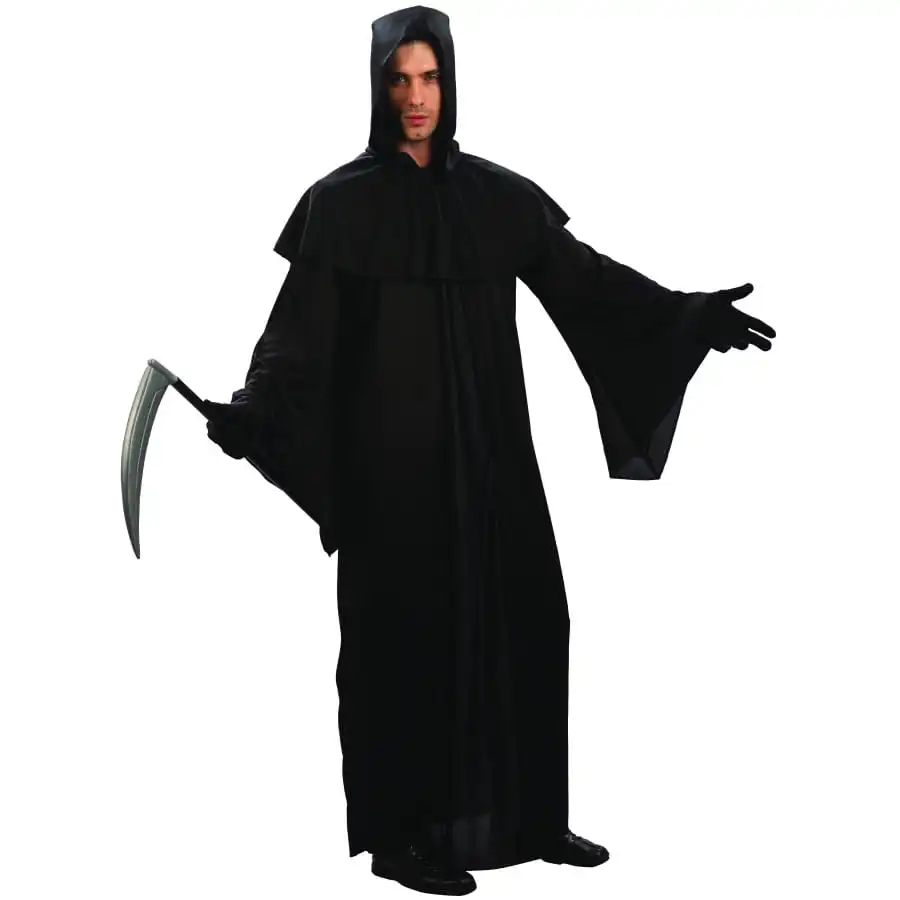 Costume Noir De La Faucheuse Squelette 4 Costume Noir De La Faucheuse Squelette – Image 4