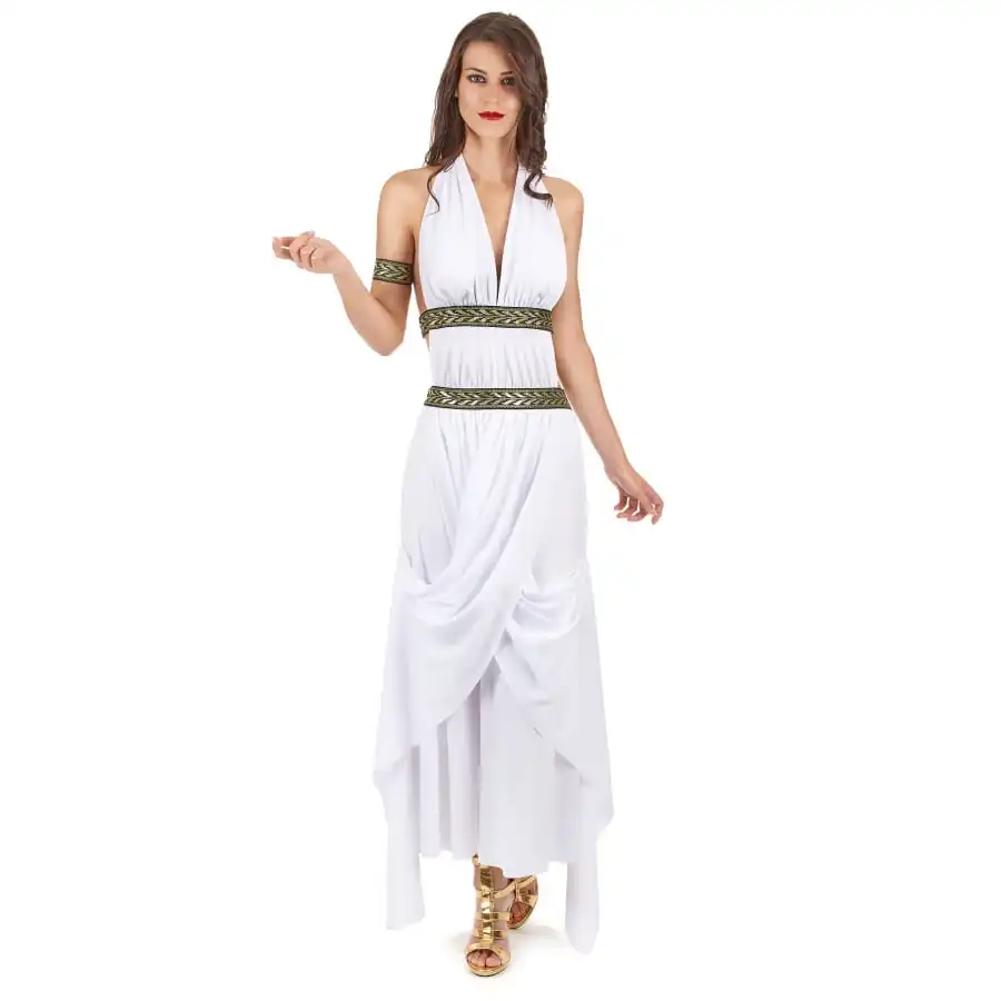 Costume Robe Blanche De Reine Grecque 2 Costume Robe Blanche De Reine Grecque â Image 2