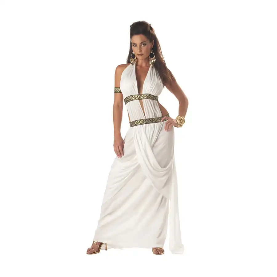 Costume Robe Blanche De Reine Grecque 1 Costume Robe Blanche De Reine Grecque
