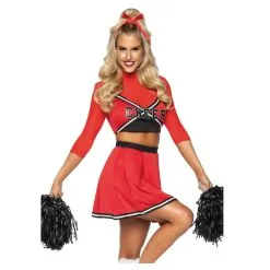 Costume Rouge De Pompom Girl Pour Femme