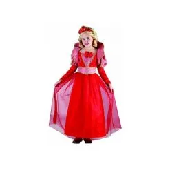 Costume Rouge De Reine Médiévale Pour Fille -Camouflage Soldes Boutique Costume rouge de reine medievale pour fille 16091