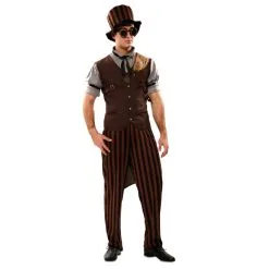 Costume Steampunk Marron Pour Homme -Camouflage Soldes Boutique Costume steampunk marron pour homme 62218