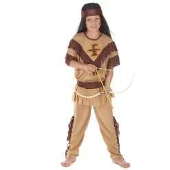 Costume Tunique D'indien Marron Clair Pour Enfant 7 Costume Tunique D'indien Marron Clair Pour Enfant -Camouflage Soldes Boutique Costume tunique d indien marron clair pour enfant 13452