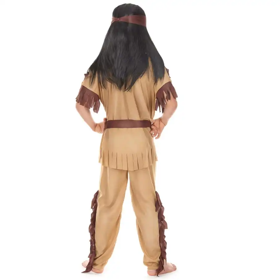 Costume Tunique D'indien Marron Clair Pour Enfant 4 Costume Tunique D'indien Marron Clair Pour Enfant – Image 4