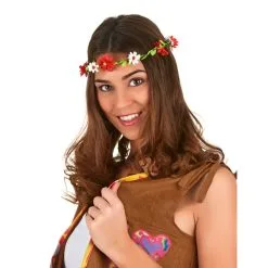 Couronne De Pâquerettes Blanches Et Rouges