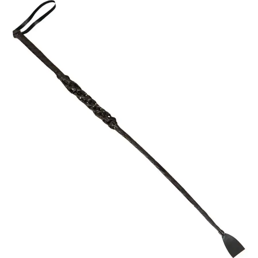 Cravache En Simili Cuir Noir De 65cm 1 Cravache En Simili Cuir Noir De 65cm