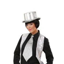 Cravate Paillette Argent -Camouflage Soldes Boutique Cravate paillette argent 26