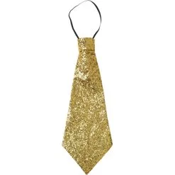 Cravate Paillette Or