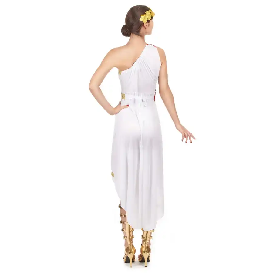 Déguisement Blanc Et Rouge De César Pour Femme 3 Déguisement Blanc Et Rouge De César Pour Femme – Image 3