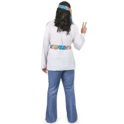 Déguisement Bleu Et Coloré De Hippie Pour Homme -Camouflage Soldes Boutique Deguisement bleu et colore de hippie pour homme 27127