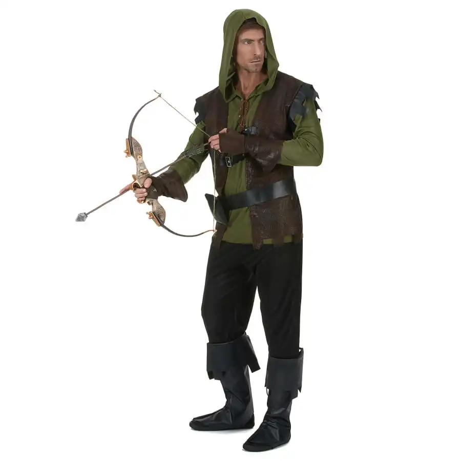 Déguisement D'archer Médiéval Marron Vert, Adulte 2 Déguisement D'archer Médiéval Marron Vert, Adulte – Image 2