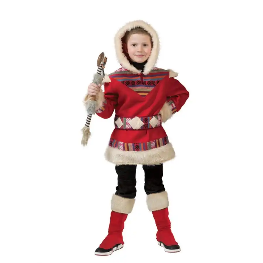 Déguisement D'esquimau Rouge Pour Enfant 1 Déguisement D'esquimau Rouge Pour Enfant