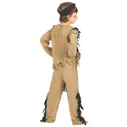 Déguisement D'indien Marron à Franges Pour Enfant -Camouflage Soldes Boutique Deguisement d indien marron a franges pour enfant 12306