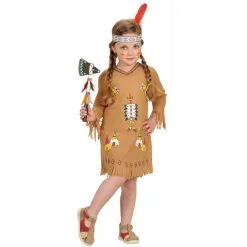 Déguisement D'indienne Marron Pour Petite Fille