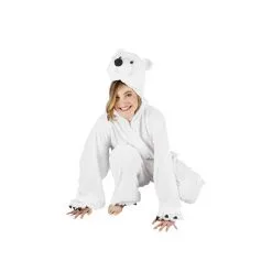 Déguisement D'ours Polaire Avec Capuche Tête -Camouflage Soldes Boutique Deguisement d ours polaire avec capuche tete 22086