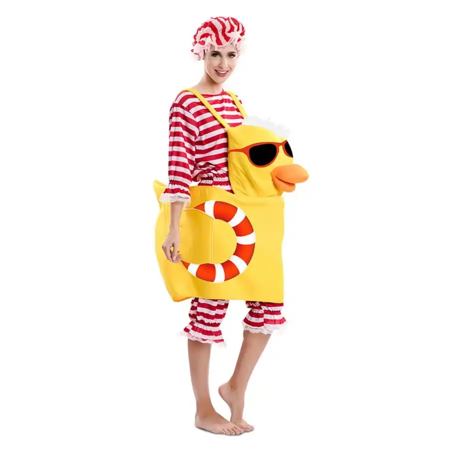 Déguisement De Canard De Bain Jaune Avec Bonnet 3 Déguisement De Canard De Bain Jaune Avec Bonnet – Image 3