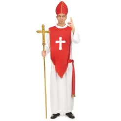 Déguisement De Cardinal Rouge Et Blanc Pour Homme