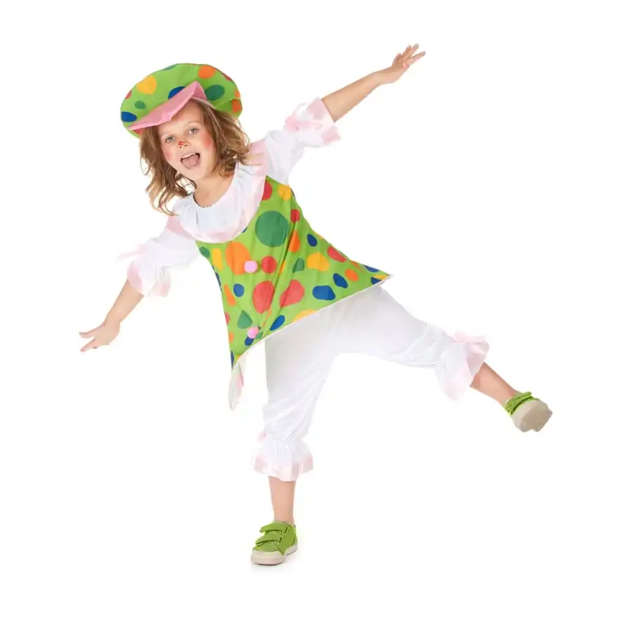 Déguisement De Clown En Jupette Pour Fillette 2 Déguisement De Clown En Jupette Pour Fillette – Image 2
