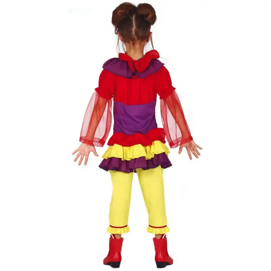 Déguisement De Clown Jaune Et Rouge Pour Fille 2 Déguisement De Clown Jaune Et Rouge Pour Fille – Image 2