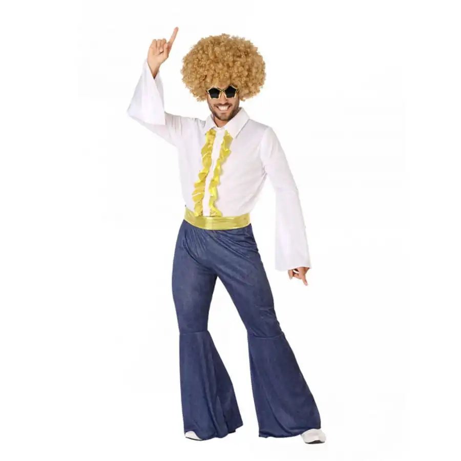 Déguisement De Danseur Disco Jean Et Doré, Adulte 1 Déguisement De Danseur Disco Jean Et Doré, Adulte