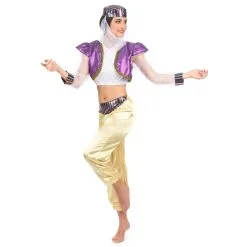 Déguisement De Danseuse Orientale Violet Et Blanc