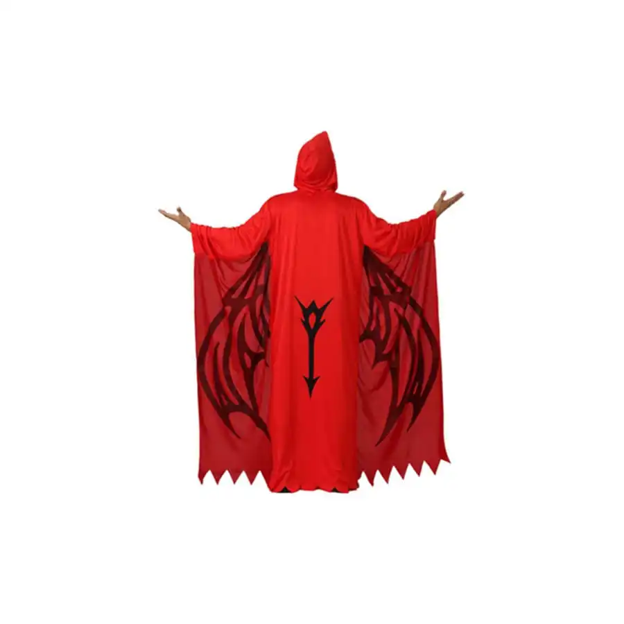 Déguisement De Démon Rouge Ailes Imprimées 2 Déguisement De Démon Rouge Ailes Imprimées – Image 2