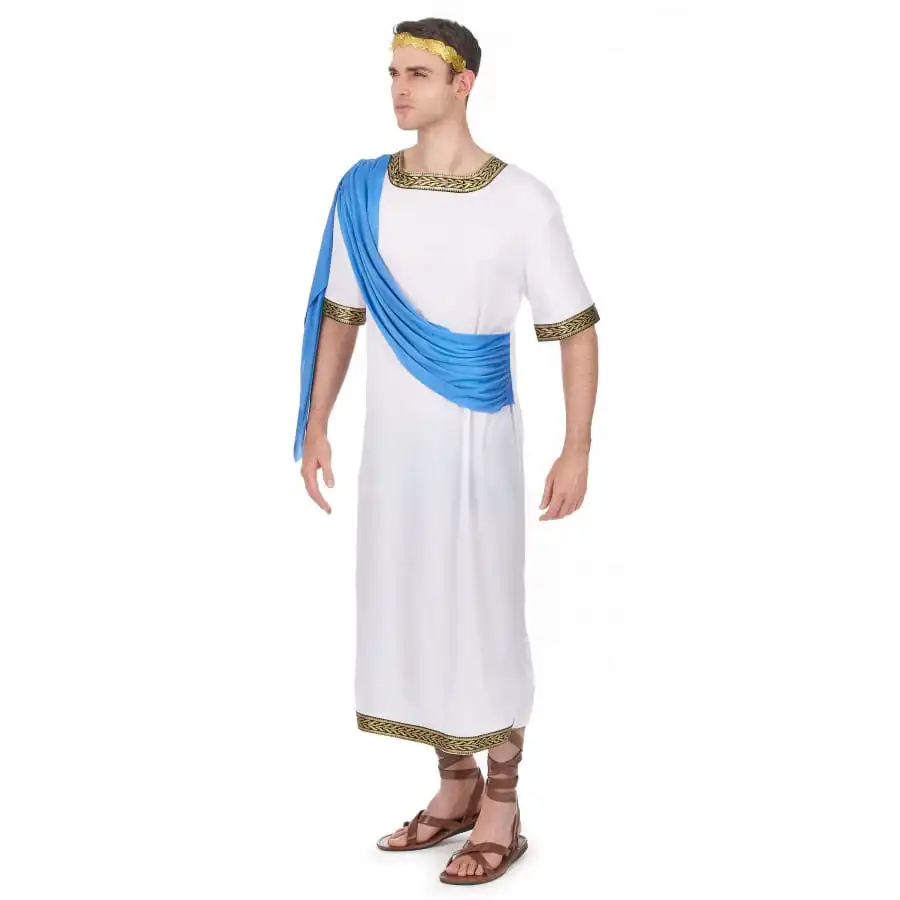 Déguisement De Jules César Avec Toge Bleue 2 Déguisement De Jules César Avec Toge Bleue – Image 2