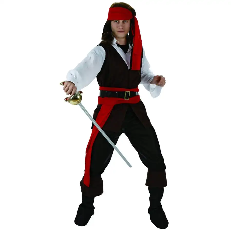 Déguisement De Pirate Noir Et Rouge Pour Homme 1 Déguisement De Pirate Noir Et Rouge Pour Homme