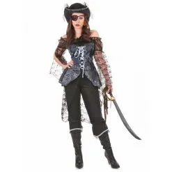 Déguisement De Piratesse, Manches En Dentelle